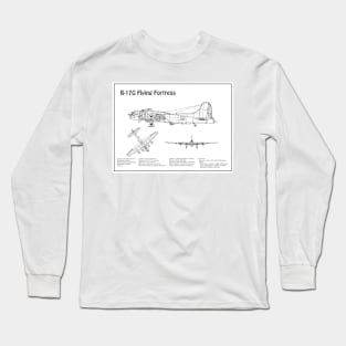 Boeing B-17 Flying Fortress Bomber - BD Long Sleeve T-Shirt